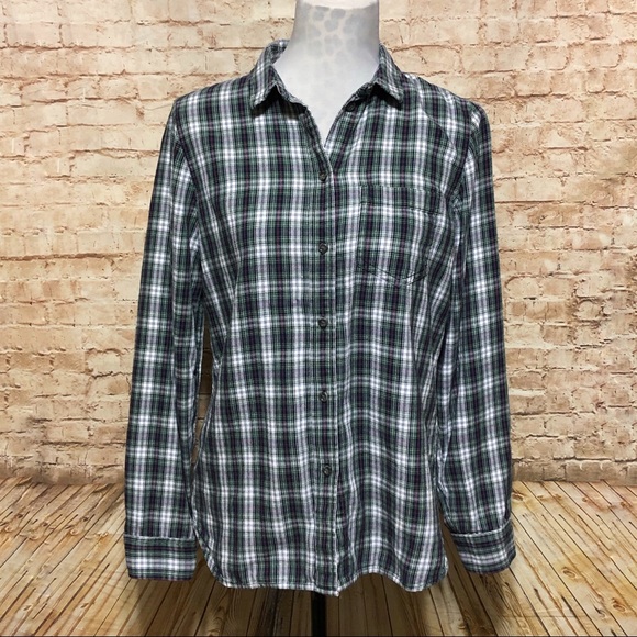 Madewell Boyfriend Plaid Button Down Shirt - Picture 2 of 8